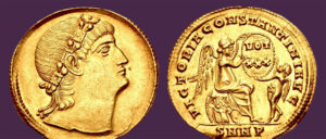 Χρυσός σόλιδος Κωνσταντίνου Α΄(306-337), νομισματοκοπείο Νικομήδειας, 335 μ.Χ.